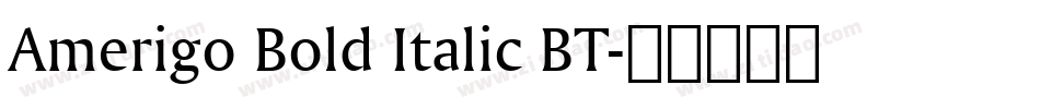 Amerigo Bold Italic BT字体转换